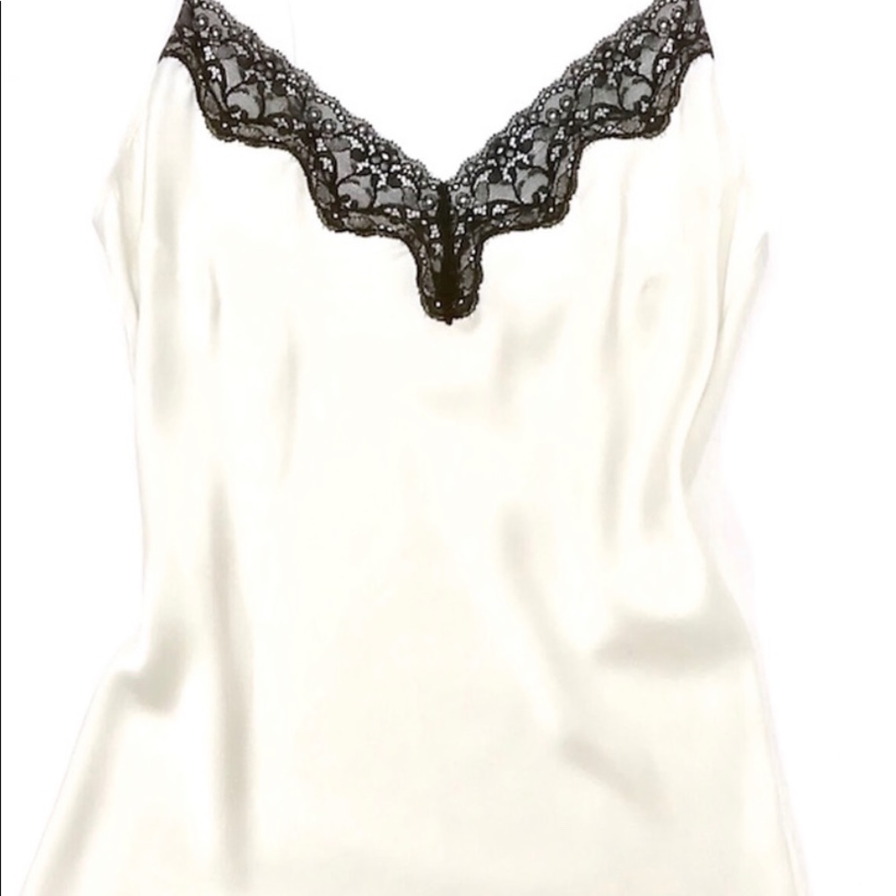Samantha Chang vanilla and black camisole new